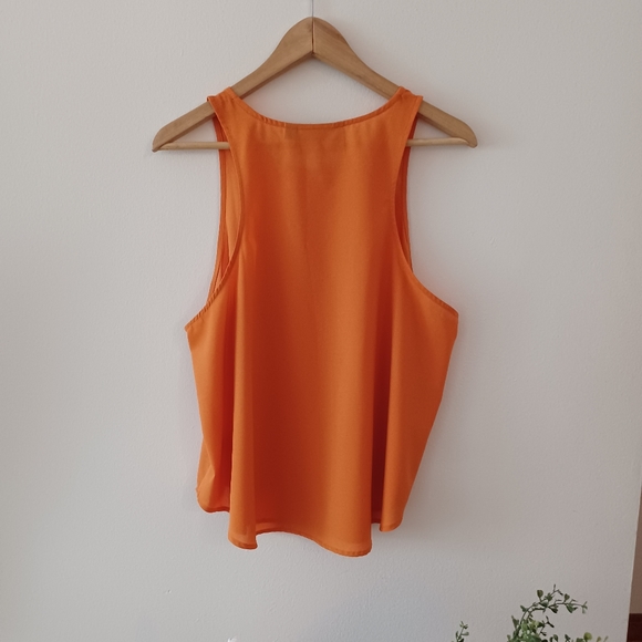🆕️ MINKPINK Bright Orange 🍊 High Neck Tank Top - Picture 7 of 11